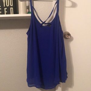 Torrid strapping blue tank!